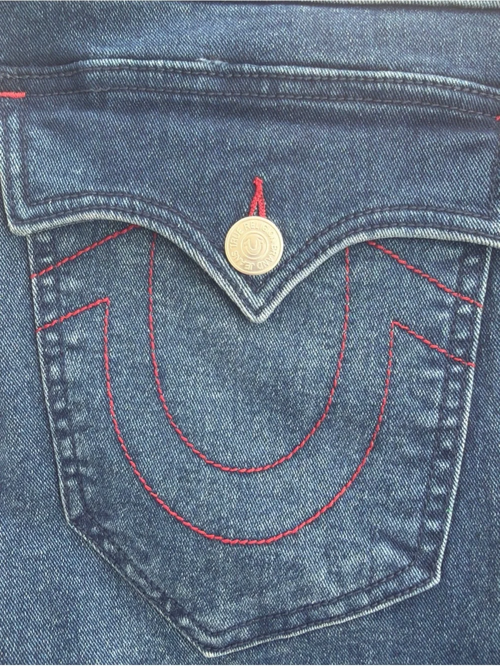 $164 True Religion Men’s Ricky SN Flap Straight Denim Jeans Size 36 X 32 NWT